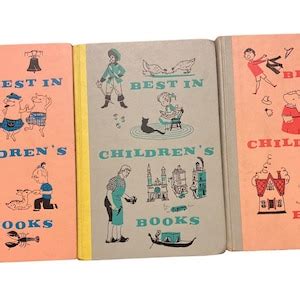 Best in Children's Books Set of Three 1958 Pink Yellow and - Etsy