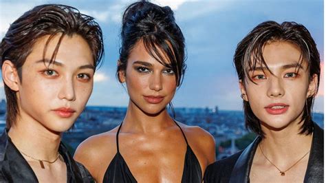 Stray Kids' Hyun-lix and Dua Lipa raise temperatures at the YSL show in ...