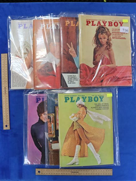 Lot - 7X 1970 PLAYBOY MAGAZINES