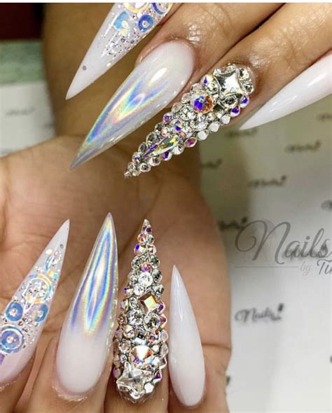 Pin by Shy on Nailzz. | Bling acrylic nails, Nail designs glitter, Lace