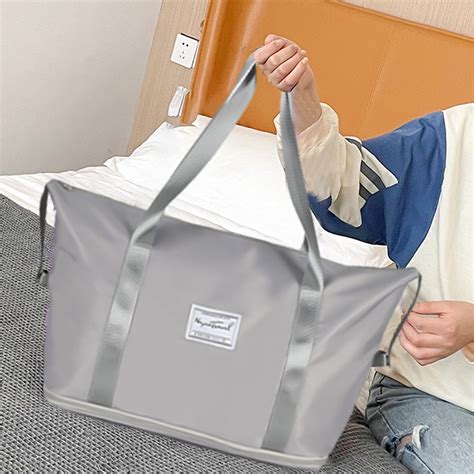 Konghyp Large Travel Tote Bag – Expandable Gym Tote, Carry-On Overnight