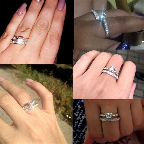 KISSWIFE 2 шт./лот, Серебряный набор двойных колец, обручальное женское ...