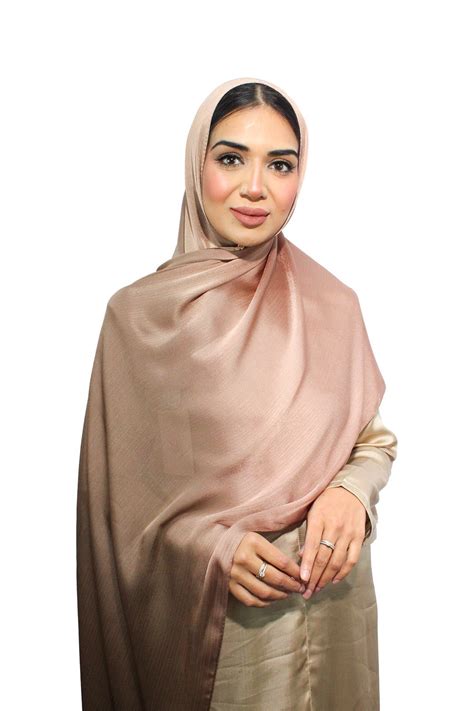 Glossy Silk Hijab | Nude Brown - Rabaya | Modest Wear | Premium Hijabs UK