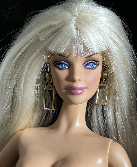 Blonde/Black two toned hair-Mattel Model Muse- Barbie doll-Nude For