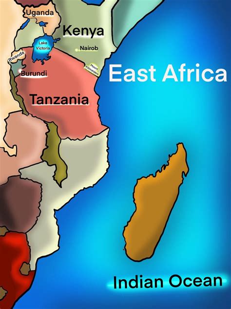 East Africa Map - Once Upon a Homeschooler