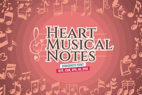 Heart Musical Notes Font by onoborgol · Creative Fabrica