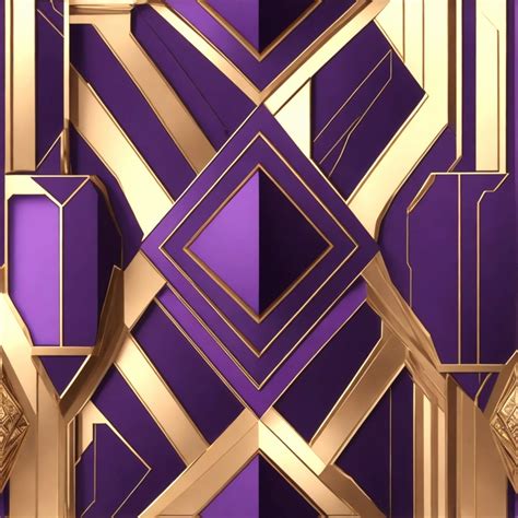 Elegant Purple and Gold Abstract Geometric Pattern - Etsy