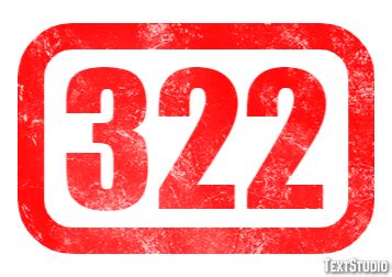 322 Text Effect and Logo Design Number