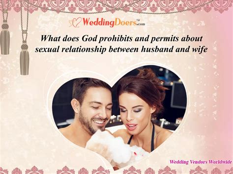 What does god prohibits and permits about sexual relationship between