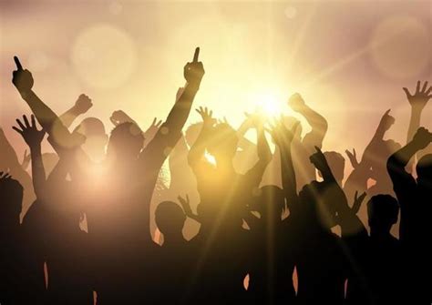 crowd vector art icons  graphics