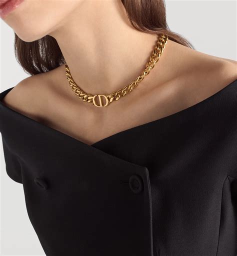30 Montaigne Short Necklace Gold-Finish Metal | DIOR