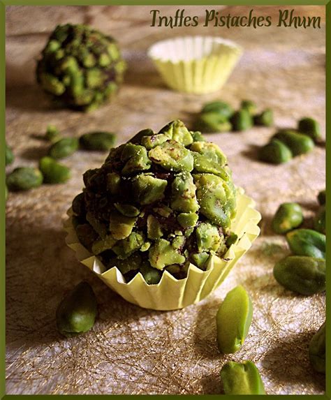 Truffes Pistaches & Rhum