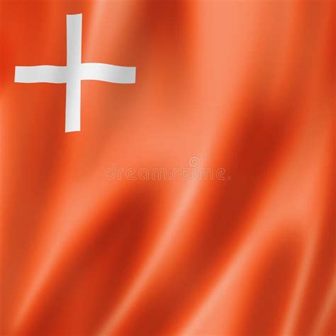 Schwyz Canton - State - Flag, Switzerland Stock Illustration ...