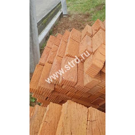 Кирпич строительный полнотелый Красный рифленый 250*120*65мм М150кг/см2 ...