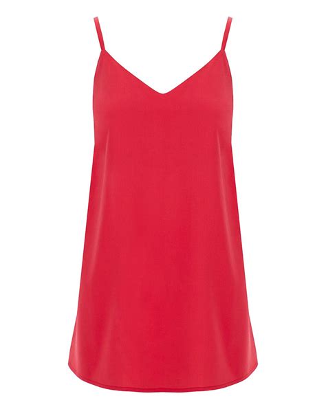 Fuschia Woven Strappy Cami | Simply Be