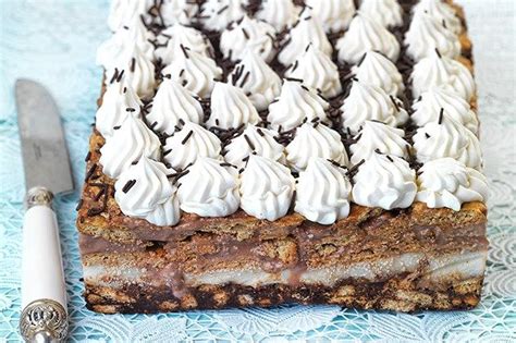 Γλυκό ψυγείου με μπισκότα | Recipe | Γλυκά, Ιδέες για φαγητό, Συνταγές ...