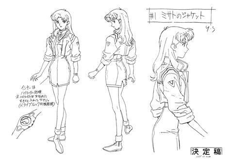 katsuragi misato (neon genesis evangelion) drawn by sadamoto_yoshiyuki