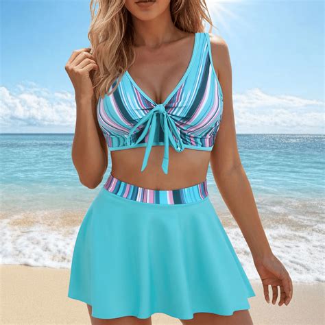 Fulorrnie Bikinis Swimsuit Sets for Women Plus Size Tummy Control High