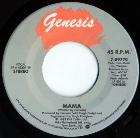 Genesis - Mama (Vinyl, 7", 45 RPM, Single) | Discogs