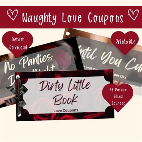 printable naughty coupon book sex coupons love coupons gifts