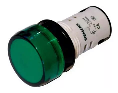 Letrero LED monobloque redondo verde de 220 VAC con pantalla plana ...