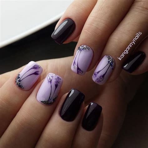 Фиолетовый маникюр гель-лаком: коллекция фото | Нейл-арт, Красивые ...
