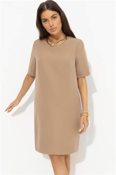 Платье бежевое с карманами CH-Виртуальные будни (beige) цена-3790 р ...