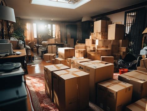 premium ai image warehouse scene hd  wallpaper stock photographic image