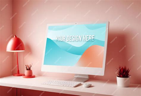 premium psd desktop computer screen mockup