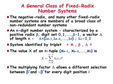 PPT - Unconventional Fixed-Radix Number Systems PowerPoint Presentation ... 