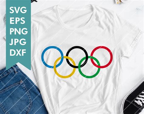 Olympic Rings SVG File Png Jpg Dxf Easy to Cut Files | Etsy