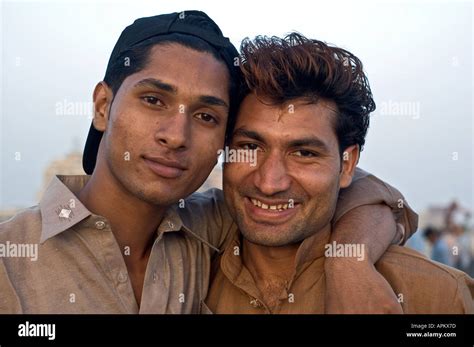 portrait  wo pakistani friends  karachis clifton beach pakistan
