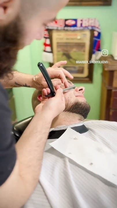 #barbershop 💈Опасное бритьё #мужскиестрижки #closeshave #shorts # ...