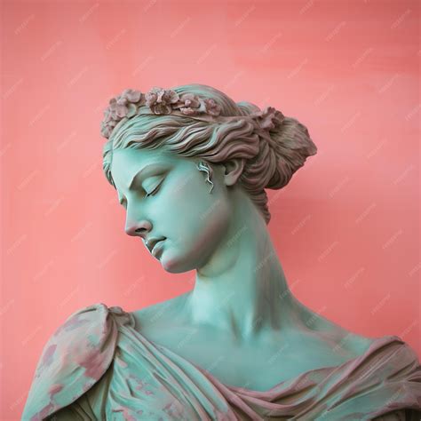 Premium AI Image | Timeless Beauty PastelHued Ancient Greek Goddess