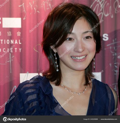 Japanese Star Hirosue Ryoko Arrives Premiere Her Latest Movie Hong