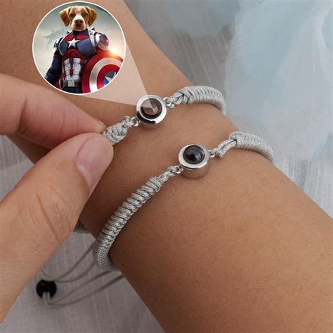 personalized memorial photo projection bracelet rosefeels