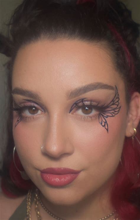 butterfly makeup | Butterfly makeup, Bold eye makeup, Edgy makeup