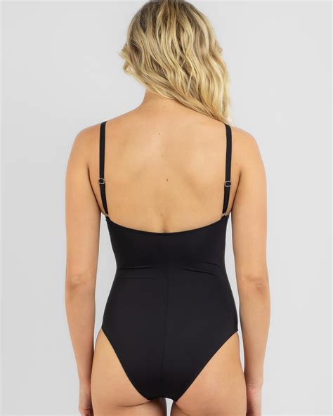 Shop Billabong Sol Searcher DD One Piece Swimsuit In Black - Fast