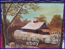 Vintage American Folk Art Oil Painting | Folk Art Painting