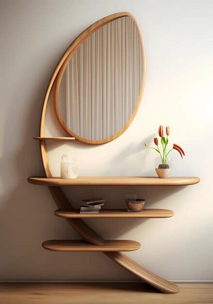 premium photo  wooden accent table