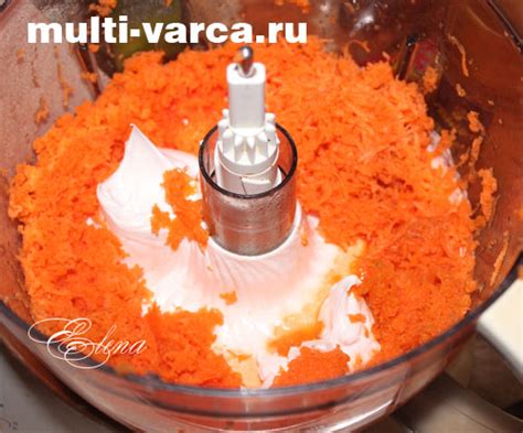 морковная запеканка с творогом в мультиварке