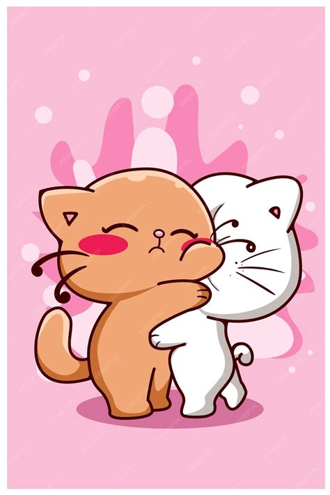 Gatinhos Desenhos Fofos Casal