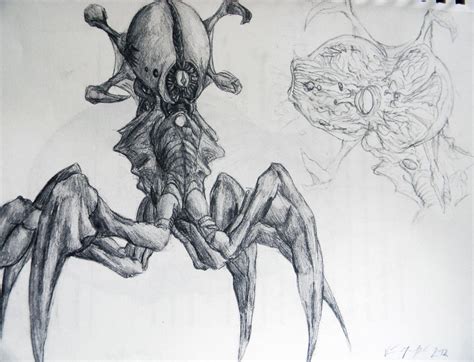 Creature Concept 2 (hand drawn) by VincenzoNova on DeviantArt