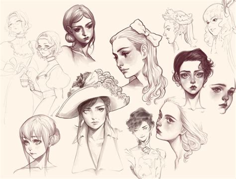 Female Face Drawing Reference and Sketches for Artists