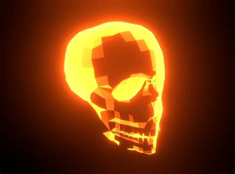 Low Poly Glowing Skull Wallpaper by Vo Minh Hung FPT on Dribbble