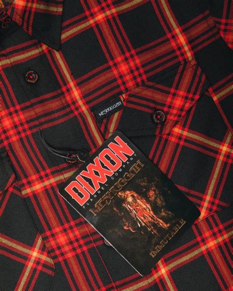 Dixxon Meshuggah Immutable Flannel - Red/Black/Yellow | Buy Online