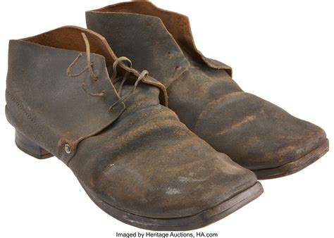 Scarce Pair of Inspector-Marked Civil War Brogans. Known also as | Lot