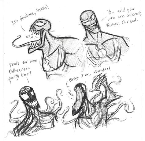 Venom and Carnage Sketches by rchlisawesome on DeviantArt