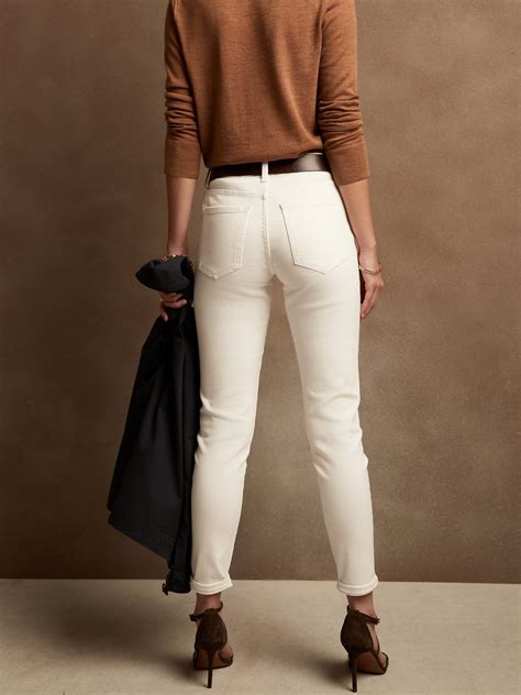 Mid-Rise White Skinny Jean | Banana Republic Factory