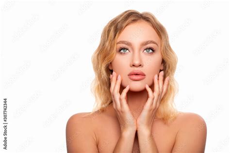 Beautiful Portrait Of Young Woman. Advertisement. Perfect Skin Face ...